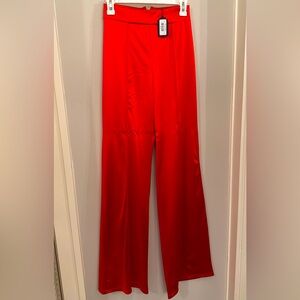 Red silk trousers - never worn